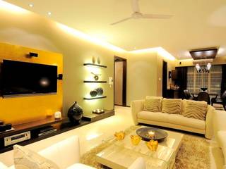 3bhk residence, Dadar, SPACE DESIGN STUDIOS SPACE DESIGN STUDIOS Modern living room