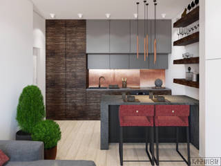 Аутентичные 117 м2 в ЖК "Лесная сказка", г. Киев., Fashion Interior Fashion Interior Industrial style kitchen