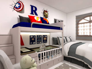 Quarto kids, Caroline Peixoto Interiores Caroline Peixoto Interiores Boys Bedroom