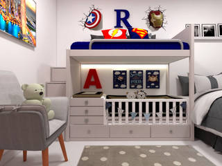 Quarto kids, Caroline Peixoto Interiores Caroline Peixoto Interiores Boys Bedroom