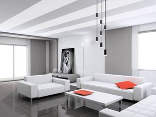 Oświetlamy nowoczesne wnętrze, 4FunDesign.com 4FunDesign.com Modern living room