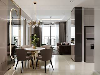Thiết kế nội thất căn hộ SAIGONMIA - Khoảng trời của riêng tôi, ICON INTERIOR ICON INTERIOR Salas de estilo moderno