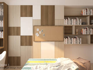 Hougang St 51, Swish Design Works Swish Design Works Small bedroom Фанера
