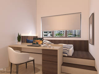 Hougang St 51, Swish Design Works Swish Design Works Petites chambres Contreplaqué