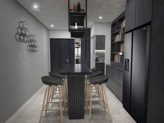 Clementi Ave 1, Swish Design Works Swish Design Works 인더스트리얼 다이닝 룸 합판