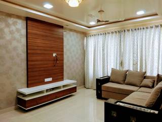 Sargam Nanded City Pune, Sanrachna Interiors Sanrachna Interiors 미니멀리스트 거실