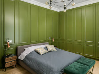 Sypialnia z elementami sztukaterii, Q2Design Q2Design Classic style bedroom