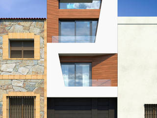 Vivienda Unifamiliar con piscina y terraza en un antiguo casco, Barreres del Mundo Architects. Arquitectos e interioristas en Valencia. Barreres del Mundo Architects. Arquitectos e interioristas en Valencia. Nhà gia đình