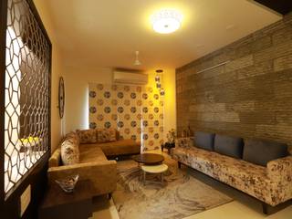 Sunita Sreeram house, Fluid Studio Fluid Studio Living room Stone