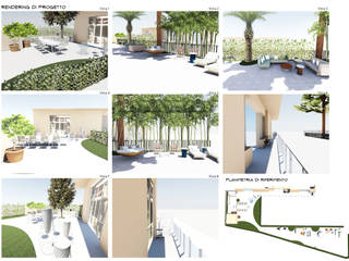 Terrazzo privato Roma 2 , Lavinia Raccah Architetto Paesaggista Lavinia Raccah Architetto Paesaggista Moderner Balkon, Veranda & Terrasse