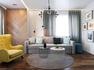 Яркий Крылов, TIME DESIGN STUDIO TIME DESIGN STUDIO Minimalist living room