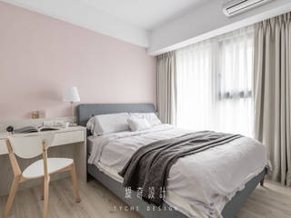 Project | 輕。春色, 緹奇設計 緹奇設計 Camera da letto in stile scandinavo Legno Effetto legno