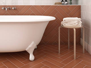 Stromboli, Equipe Ceramicas Equipe Ceramicas Mediterranean style bathroom Tiles Orange
