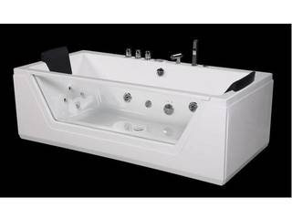 Vasca idromassaggio 185x90x70 bianca 2 posti con vetrofrontale, Bagno Italia Bagno Italia Ванна кімната Дерево-пластичний композит