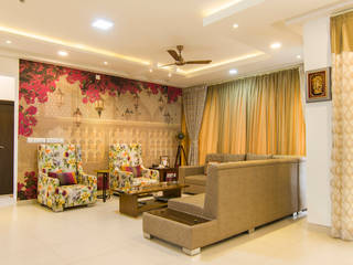 Residential (Living and Dining Rooms), Antarangni Interior p ltd Antarangni Interior p ltd Classic style living room