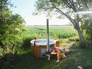 Ducktub hottub: de Ducktub Luks, Welvaere Welvaere Garden لکڑی Wood effect