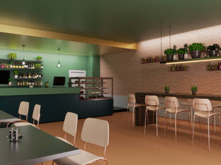 Render arredamento bar , Stefano Mimmocchi Rendering Stefano Mimmocchi Rendering Powierzchnie handlowe