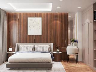 Thiết kế và thi công nội thất nhà phố dự án Thăng Long Home, Công ty TNHH kiến trúc xây dựng nội thất An Phú Công ty TNHH kiến trúc xây dựng nội thất An Phú Asian style bedroom Engineered Wood Transparent