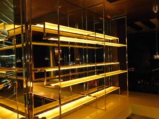 Iluminación / Bar Condado de Sayavedra, dBLuM°C Project Management dBLuM°C Project Management قبو النبيذ