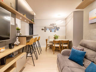 MOOD- Apartamento Ipiranga, @estudiomood.arq @estudiomood.arq Salas de estar modernas