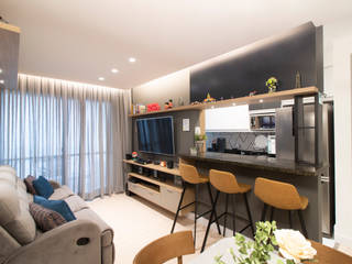 MOOD- Apartamento Ipiranga, @estudiomood.arq @estudiomood.arq Salas de estar modernas