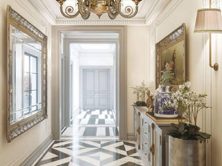 Luxury hallways, Luxury Chandelier LTD Luxury Chandelier LTD Pasillos, vestíbulos y escaleras de estilo clásico Cobre/Bronce/Latón Ámbar/Dorado