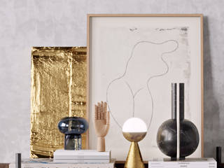 Blue & Gold, Wiktoria Ginter - interiorismo Wiktoria Ginter - interiorismo Living room Silver/Gold White