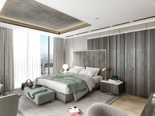 OTEL PROJESİ, WALL INTERIOR DESIGN WALL INTERIOR DESIGN Modern style bedroom
