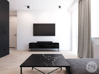 Mieszkanie w Słubicach, 365 Stopni 365 Stopni Salas de estilo minimalista Blanco