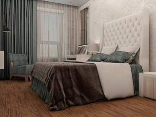 АМЕРИКАНСКАЯ КЛАССИКА DE LUXE (спальня), STUDIO DESIGN КРАСНЫЙ НОСОРОГ STUDIO DESIGN КРАСНЫЙ НОСОРОГ Classic style bedroom