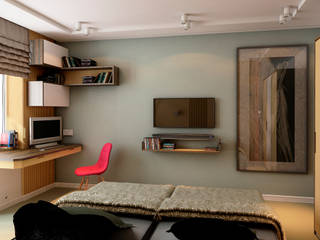 СТИЛЬНЫЙ МИНИМАЛИЗМ (спальня), STUDIO DESIGN КРАСНЫЙ НОСОРОГ STUDIO DESIGN КРАСНЫЙ НОСОРОГ Dormitorios de estilo minimalista