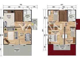 122 m2 Dubleks Prefabrik Ev, Prefabrik Ev (Yaman Prefabrik) Prefabrik Ev (Yaman Prefabrik)