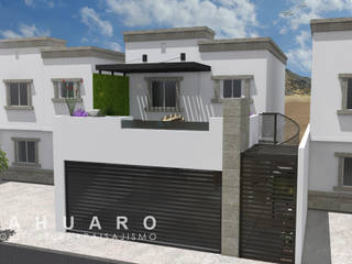 Ampliación de cochera y terraza, SAHUARO Arquitectura + Paisajismo SAHUARO Arquitectura + Paisajismo บ้านและที่อยู่อาศัย