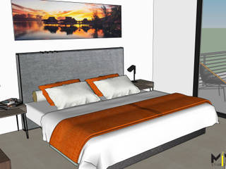 THULA PLAYA DEL CARMEN, QROO, 2 MINT STUDIO 2 MINT STUDIO Camera da letto in stile mediterraneo