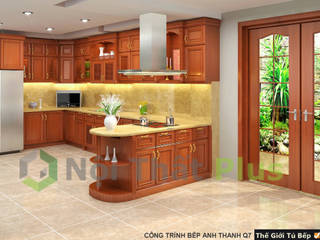 25 mẫu tủ bếp gỗ tự nhiên đang hot nhất hiện nay, Công ty thiết kế thi công nội thất - NỘI THẤT PLUS Công ty thiết kế thi công nội thất - NỘI THẤT PLUS Kamar Tidur Gaya Kolonial Perak/Emas