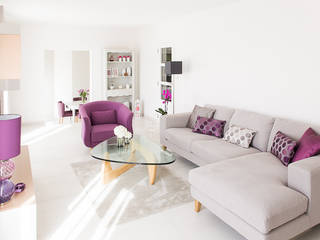 SALON CIRCLE ROSE-PARME, COULEUR DE VIE COULEUR DE VIE Living room