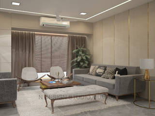 Residential interior -project at Marol Mumbai, N design studio,Interior Designer Mumbai N design studio,Interior Designer Mumbai Salas de estilo moderno