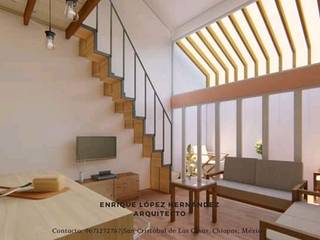 Loft del Pedregal, ELH Studio Arquitectura ELH Studio Arquitectura บันได เหล็ก