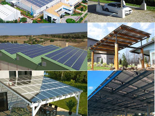 Construcción de Canchas Deportivas con Paneles Solares, Global IP Global IP クラシックデザインの ガレージ・物置