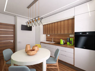 ЭКОСТИЛЬ de luxe (столовая), STUDIO DESIGN КРАСНЫЙ НОСОРОГ STUDIO DESIGN КРАСНЫЙ НОСОРОГ Small kitchens Wood Wood effect