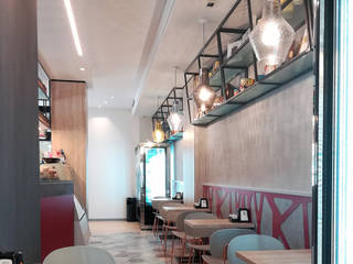 Restyling illuminazione in chiave moderna: Pasticceria Primavera, Progetti in Luce Progetti in Luce Commercial spaces