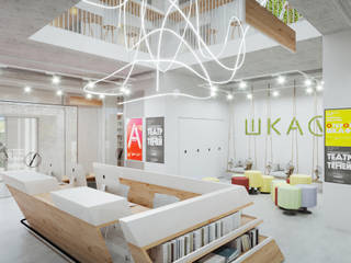 Библиотечно-Культурный Центр "ШКАФ", SERIOUSPROJECT SERIOUSPROJECT Commercial spaces
