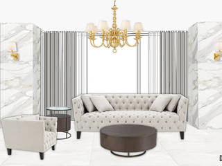 #04. ROMANTIC, DeALL DeALL Classic style living room White