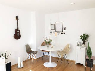 Privatwohnung Bogenhausen · München, KANOS Design KANOS Design Scandinavian style dining room Wood White