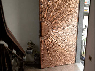 Sun Burst Door, Aluminr Aluminr Pintu Perunggu