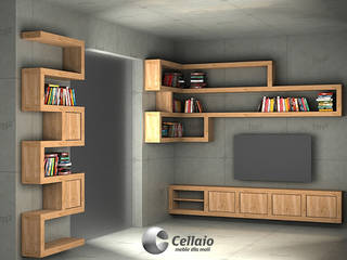 Cellaio - zestaw mebli do salonu, Cellaio Cellaio ห้องนั่งเล่น ไม้ Wood effect