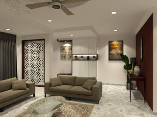 PROPOSED INTERIOR DESIGN OF LIVING ROOM FOR PN. NOOR HAZURA HASHIM AT BANDAR KINRARA, PUCHONG., eL precio eL precio غرفة المعيشة