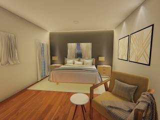 Design de interiores , Outline Arquitetura Outline Arquitetura Modern style bedroom Wood Wood effect