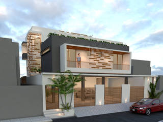 Courtyard House, Ravi Prakash Architect Ravi Prakash Architect Single family home Reinforced concrete