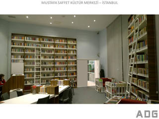 Mustafa Saffet Kültür Merkezi Kütüphanesi, ADG İç ve Dış Tiç. ADG İç ve Dış Tiç. モダンデザインの 書斎